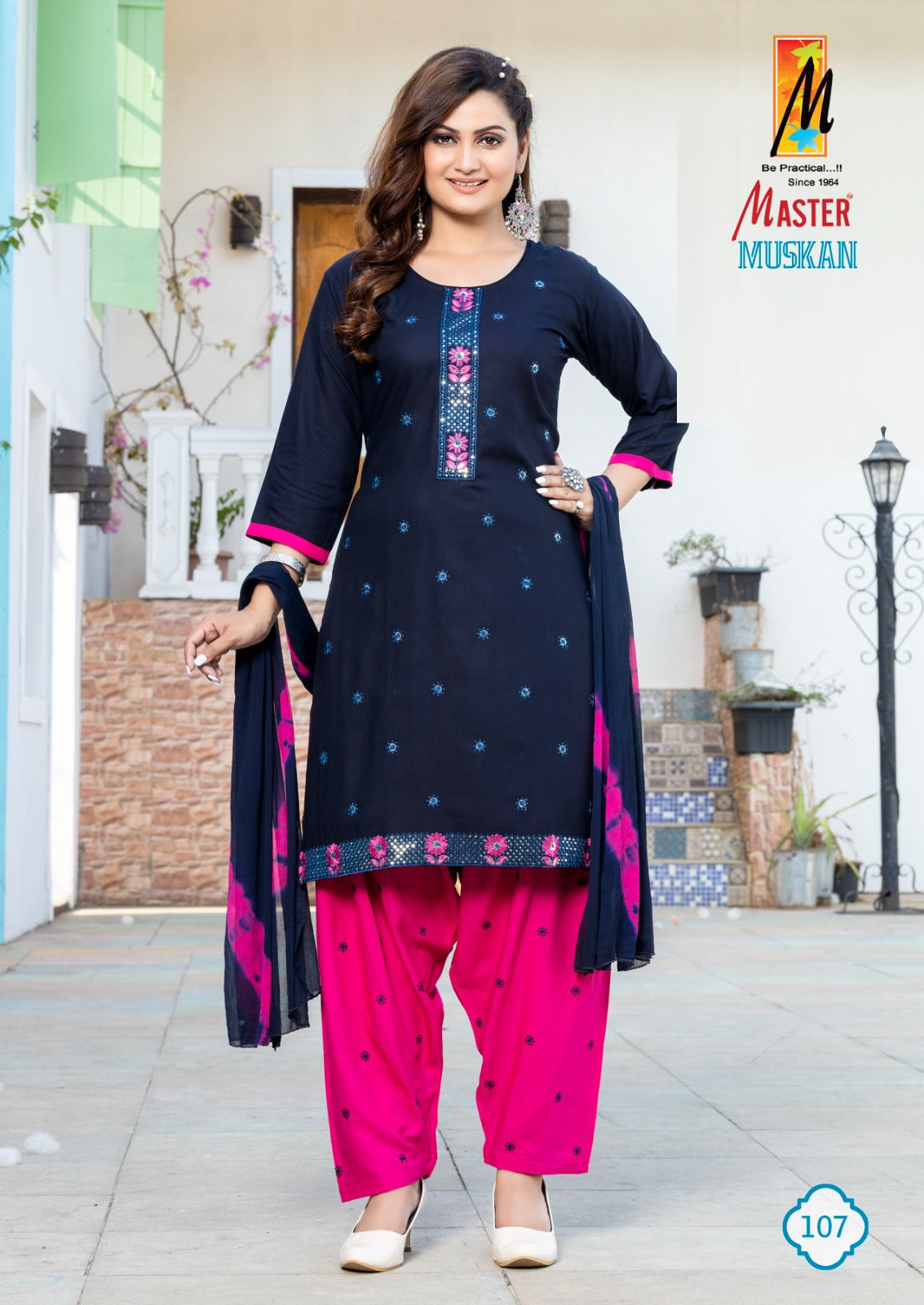 Muskan Master Rayon Readymade Patiyala Suits Wholesaler