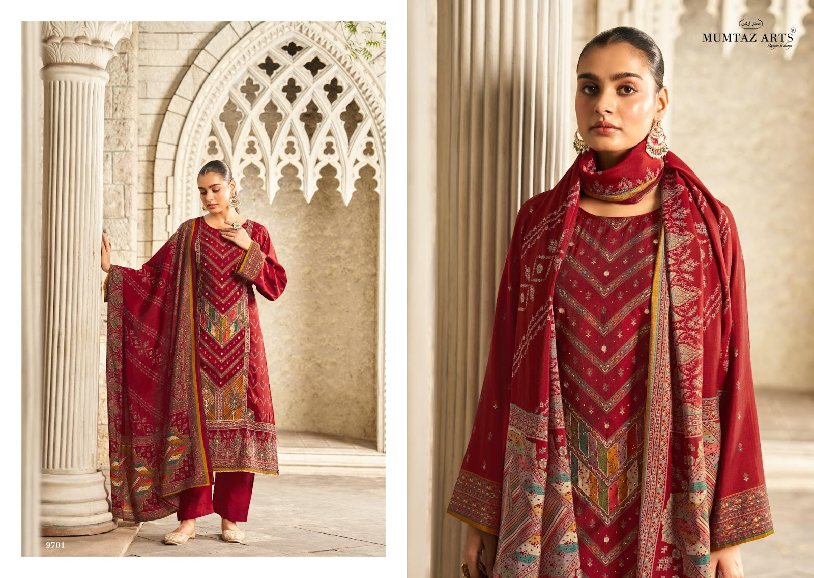 Muskan Mumtaz Arts Viscose Muslin Karachi Salwar Suits Supplier