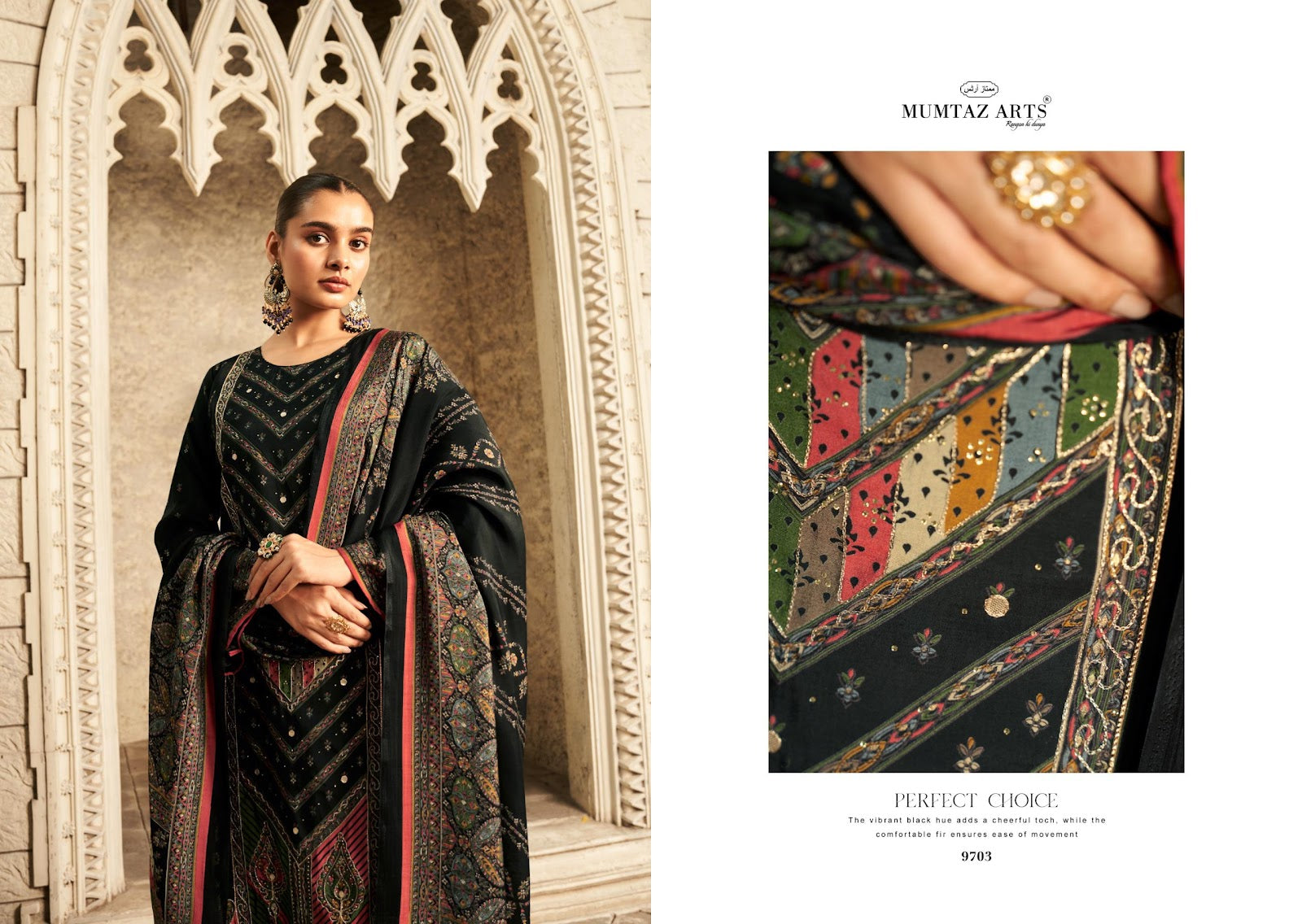 Muskan Mumtaz Arts Viscose Muslin Karachi Salwar Suits Supplier