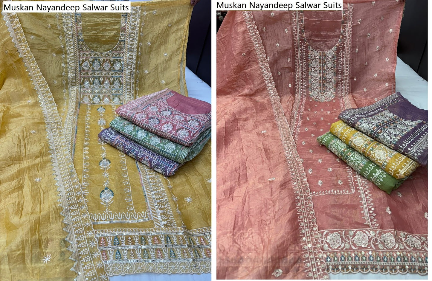 Muskan Nayandeep Gold Crush Salwar Suits Wholesaler India