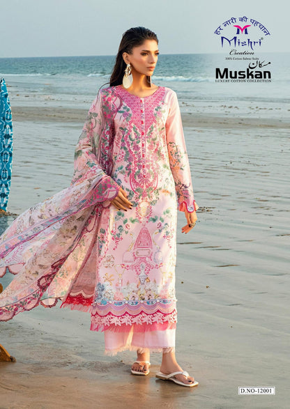 Muskan Vol 12 Mishri Cotton Karachi Salwar Suits Supplier India