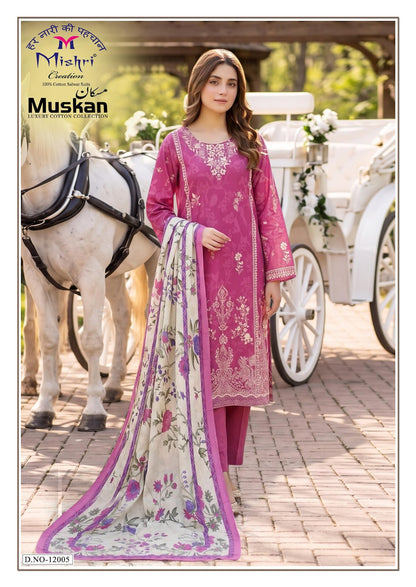 Muskan Vol 12 Mishri Cotton Karachi Salwar Suits Supplier India