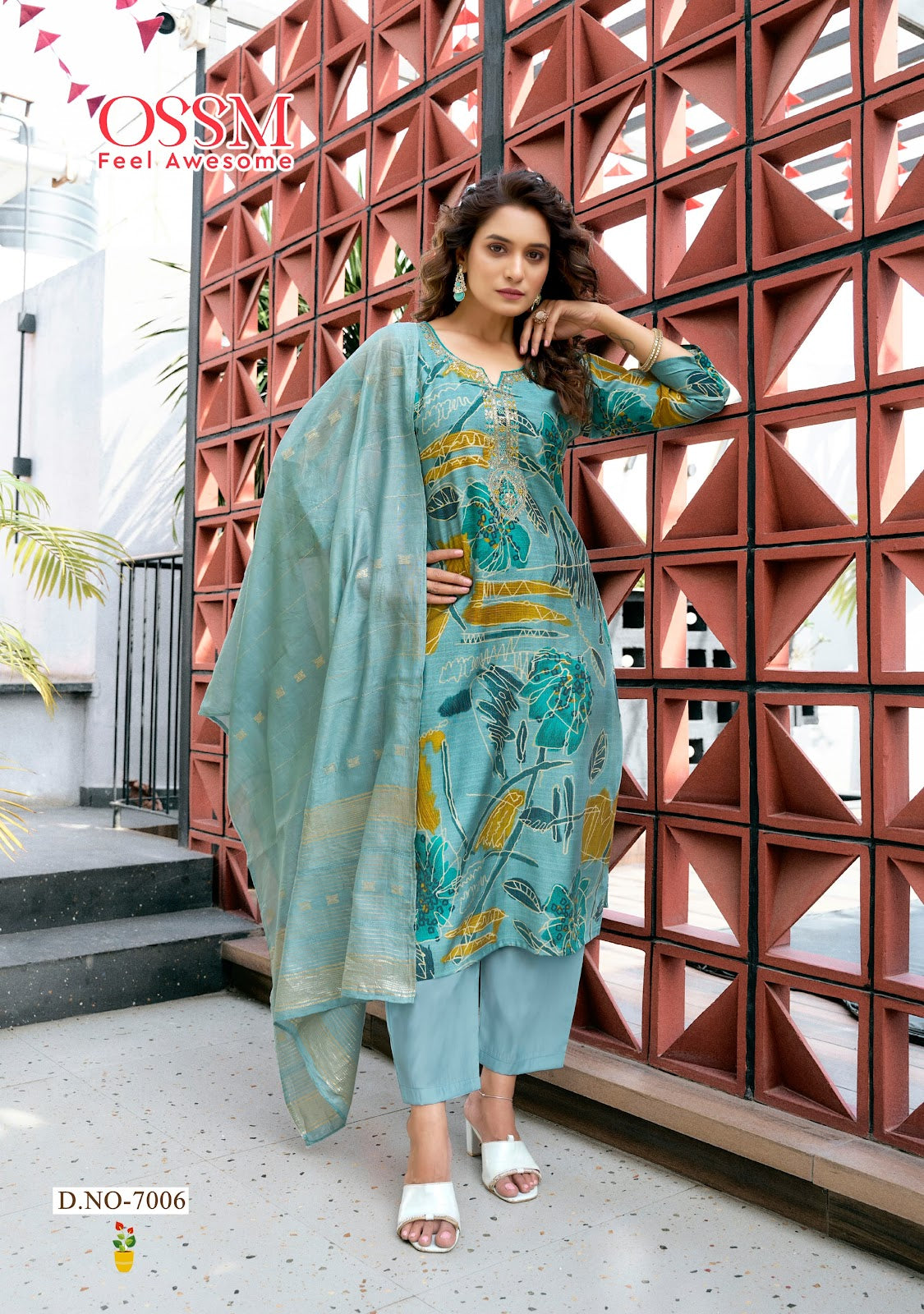 Muskan Vol 7 Ossm Vetican Silk Readymade Pant Style Suits Wholesale Price