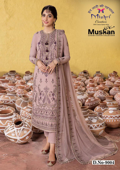 Muskan Vol 9 Luxury Cotton Collection Mishri Karachi Salwar Suits Wholesaler India
