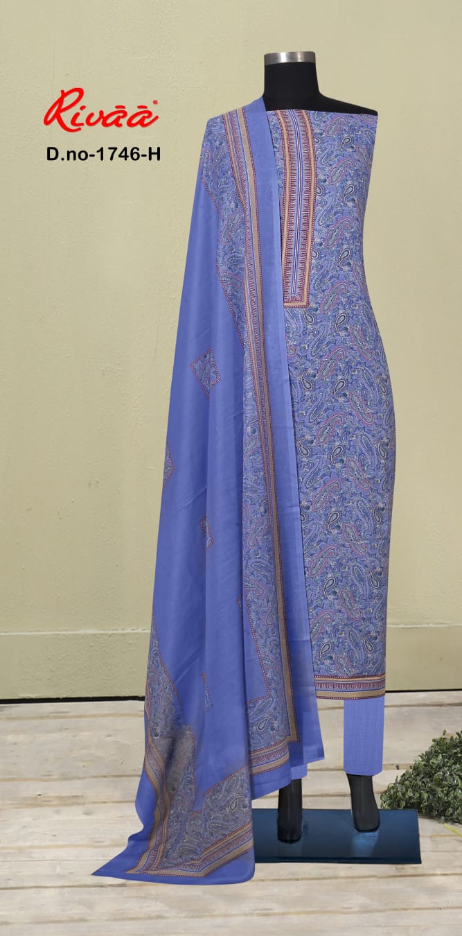 Muslin Digital Rivaa Salwar Suits Wholesale Price