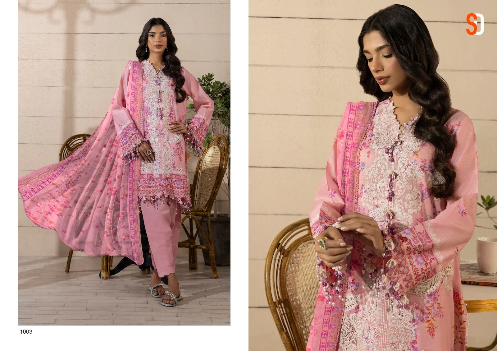 Muzlin Sana Safinaz Shraddha Designer Lawn Cotton Pakistani Patch Work Suits Supplier