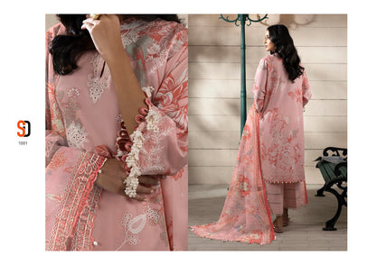 Muzlin Sana Safinaz Shraddha Designer Lawn Cotton Pakistani Patch Work Suits Supplier