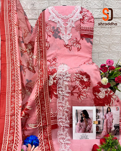 Muzlin Sana Safinaz Shraddha Designer Lawn Cotton Pakistani Patch Work Suits Supplier