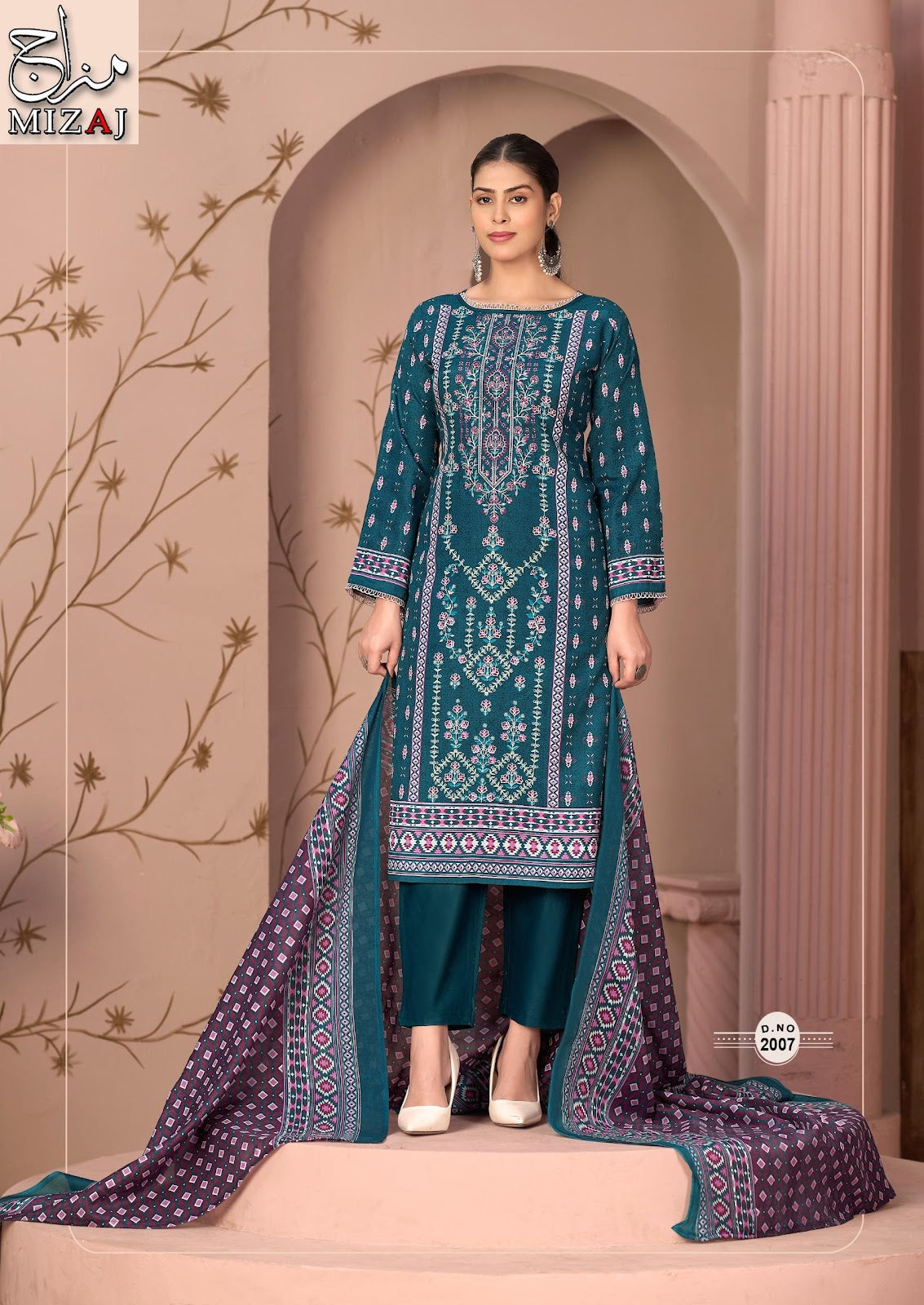 Muzlin Vol 2 Mizaj Mix Cotton Karachi Salwar Suits Exporter Gujarat
