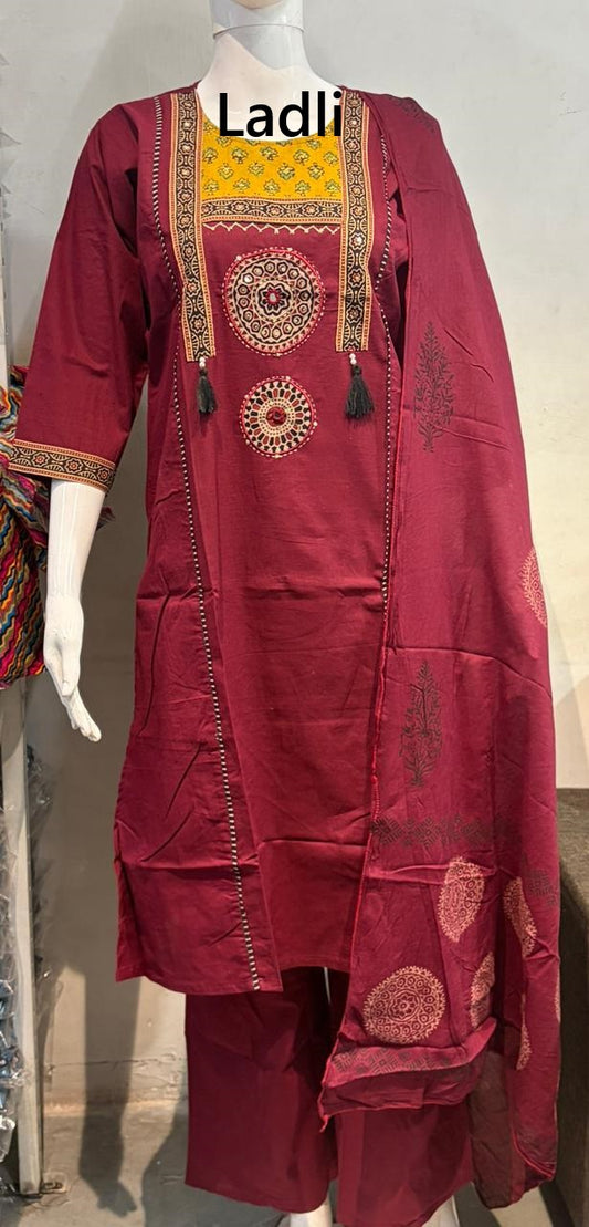 Mx 50 Ladli Dhabu Readymade Cotton Pant Suits Wholesale