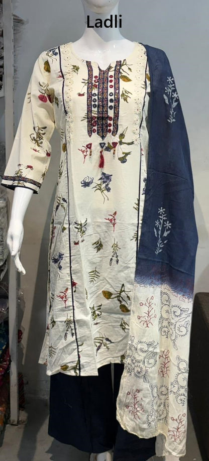Mx 45 Ladli Dhabu Readymade Cotton Pant Suits Manufacturer Ahmedabad