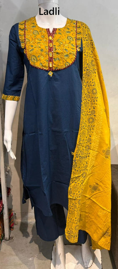 Mx 47 Ladli Dhabu Readymade Cotton Pant Suits Wholesale Rate