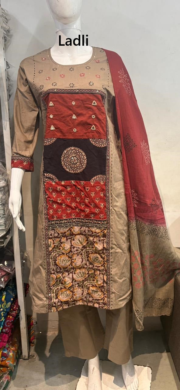 Mx 48 Ladli Dhabu Readymade Cotton Pant Suits Supplier Gujarat
