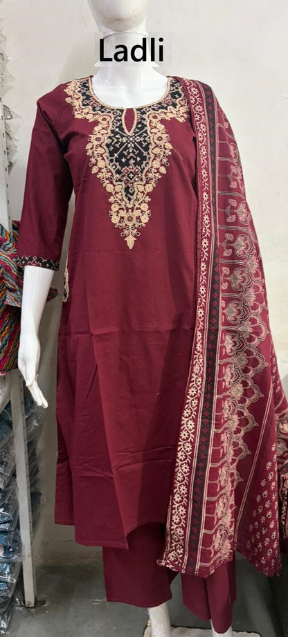 Mx 51 Ladli Dhabu Readymade Cotton Pant Suits Supplier Ahmedabad