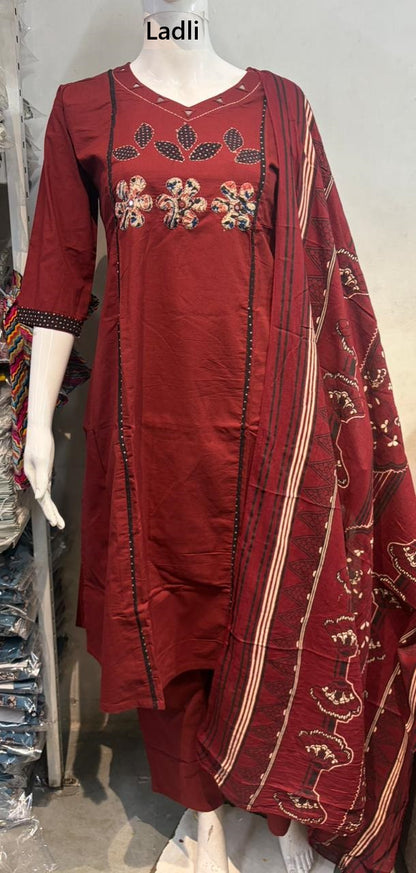 Mx 52 Ladli Dhabu Readymade Cotton Pant Suits Manufacturer Gujarat