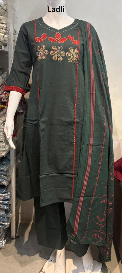 Mx 52 Ladli Dhabu Readymade Cotton Pant Suits Manufacturer Gujarat