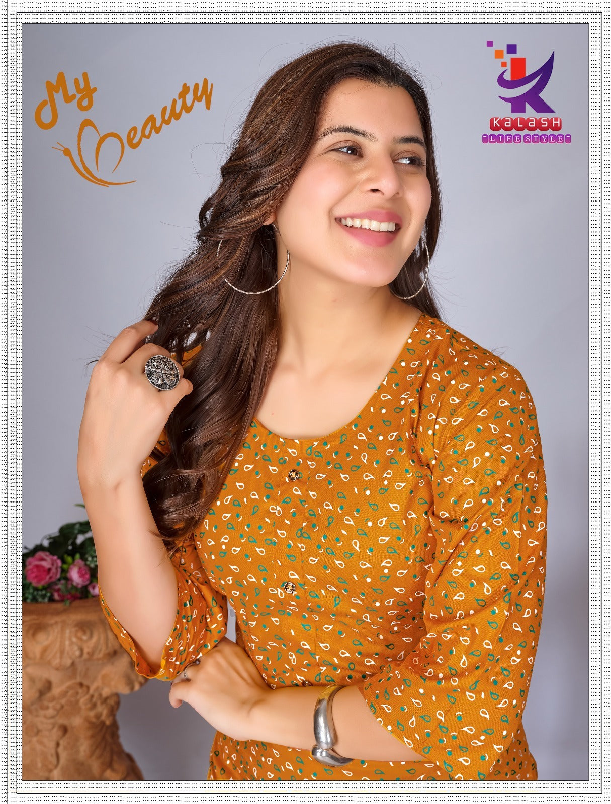 My Beauty Mlm Kalash Lifestyle Rayon 14Kg Long Straight Kurti Supplier