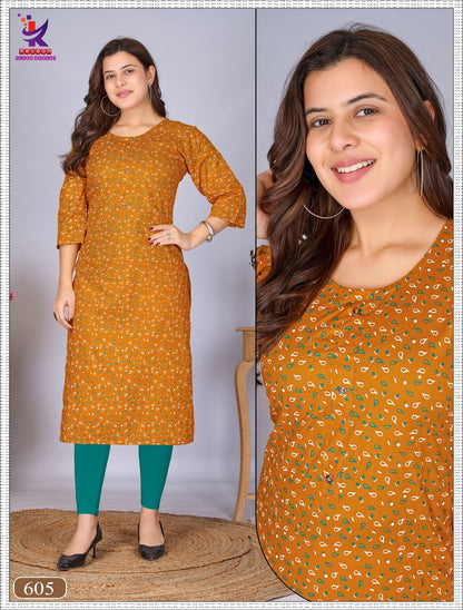 My Beauty Mlm Kalash Lifestyle Rayon 14Kg Long Straight Kurti Supplier