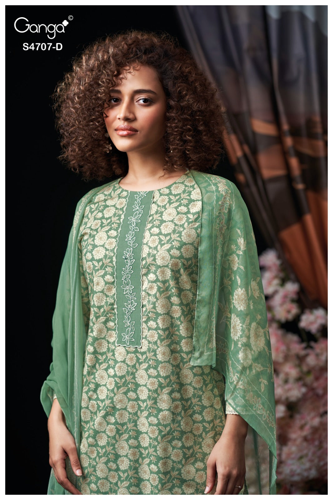 Myanshi 4707 Ganga Cotton Plazzo Style Suits Manufacturer India