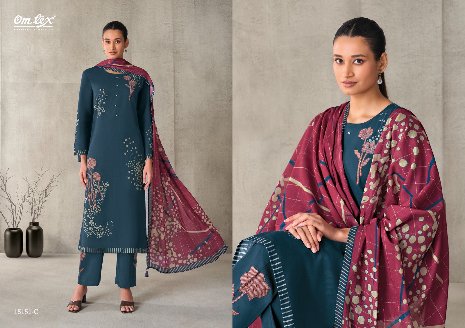 Myesha Omtex Cotton Pant Style Suits Manufacturer Ahmedabad