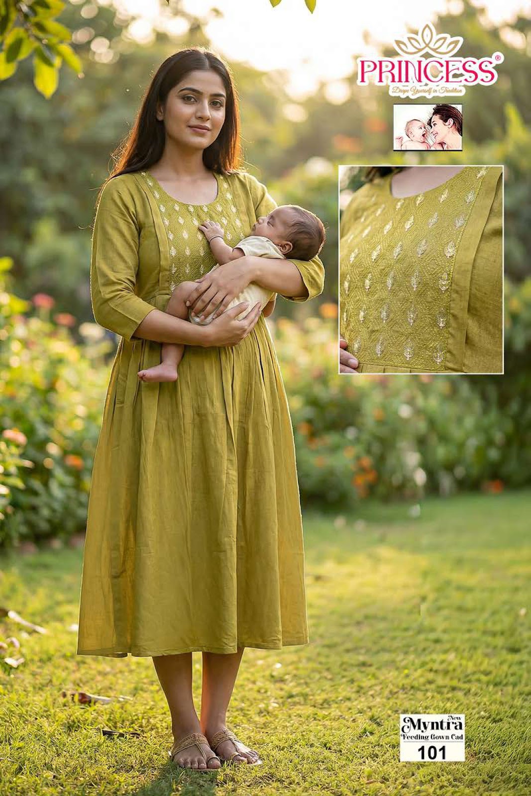 Myntra Princess Creation Heavy Rayon Feeding Kurtis Exporter Gujarat