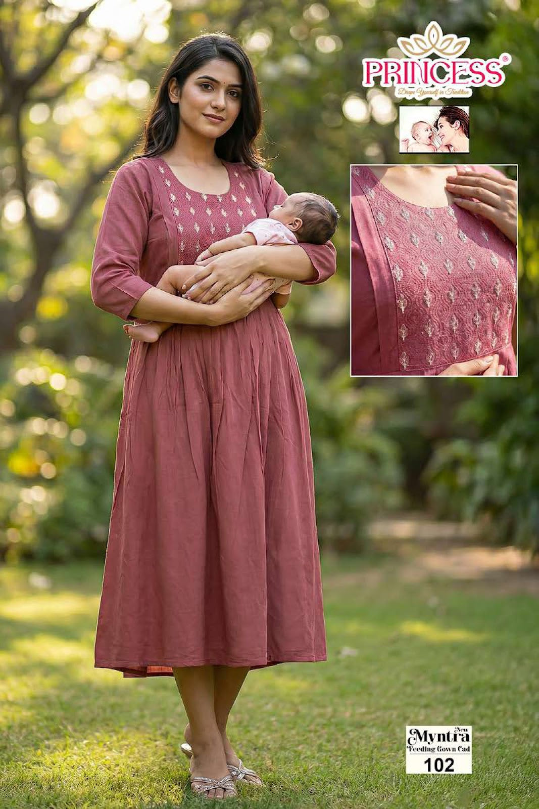 Myntra Princess Creation Heavy Rayon Feeding Kurtis Exporter Gujarat