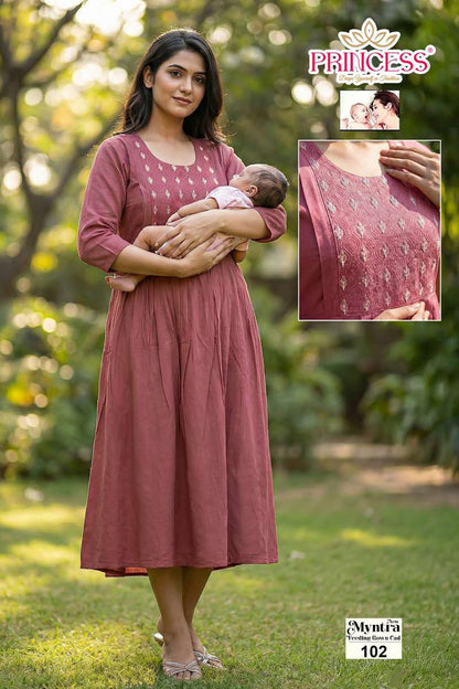 Myntra Princess Creation Heavy Rayon Feeding Kurtis Exporter Gujarat