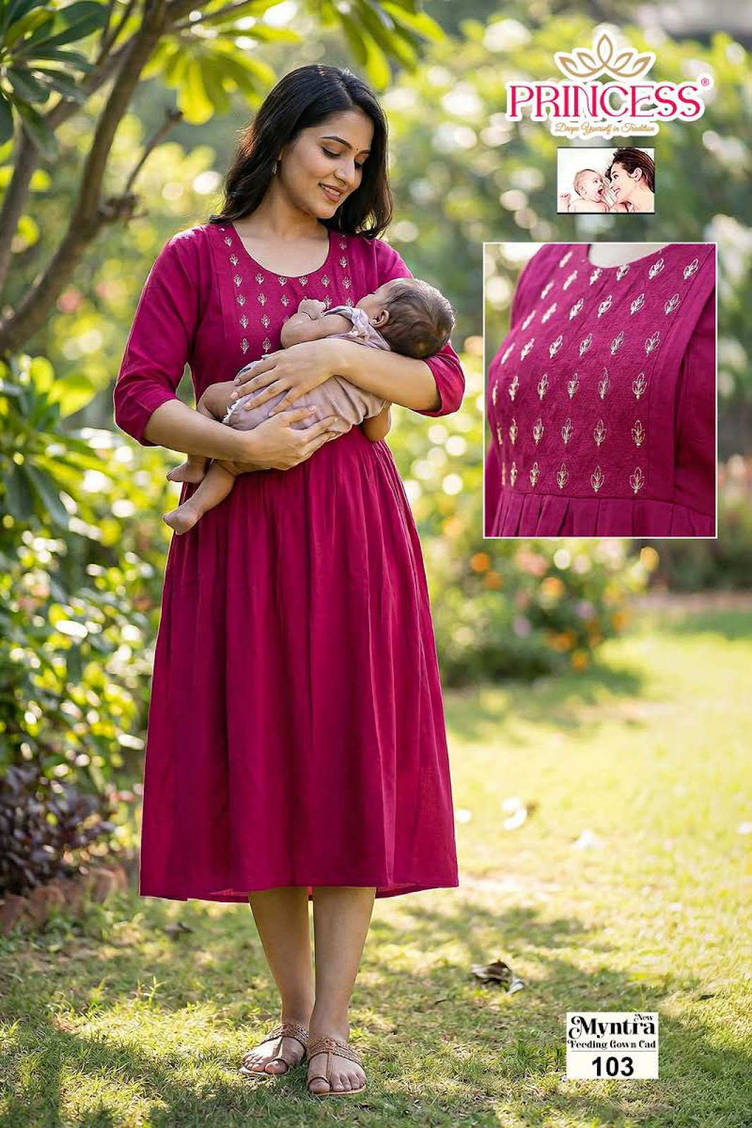 Myntra Princess Creation Heavy Rayon Feeding Kurtis Exporter Gujarat