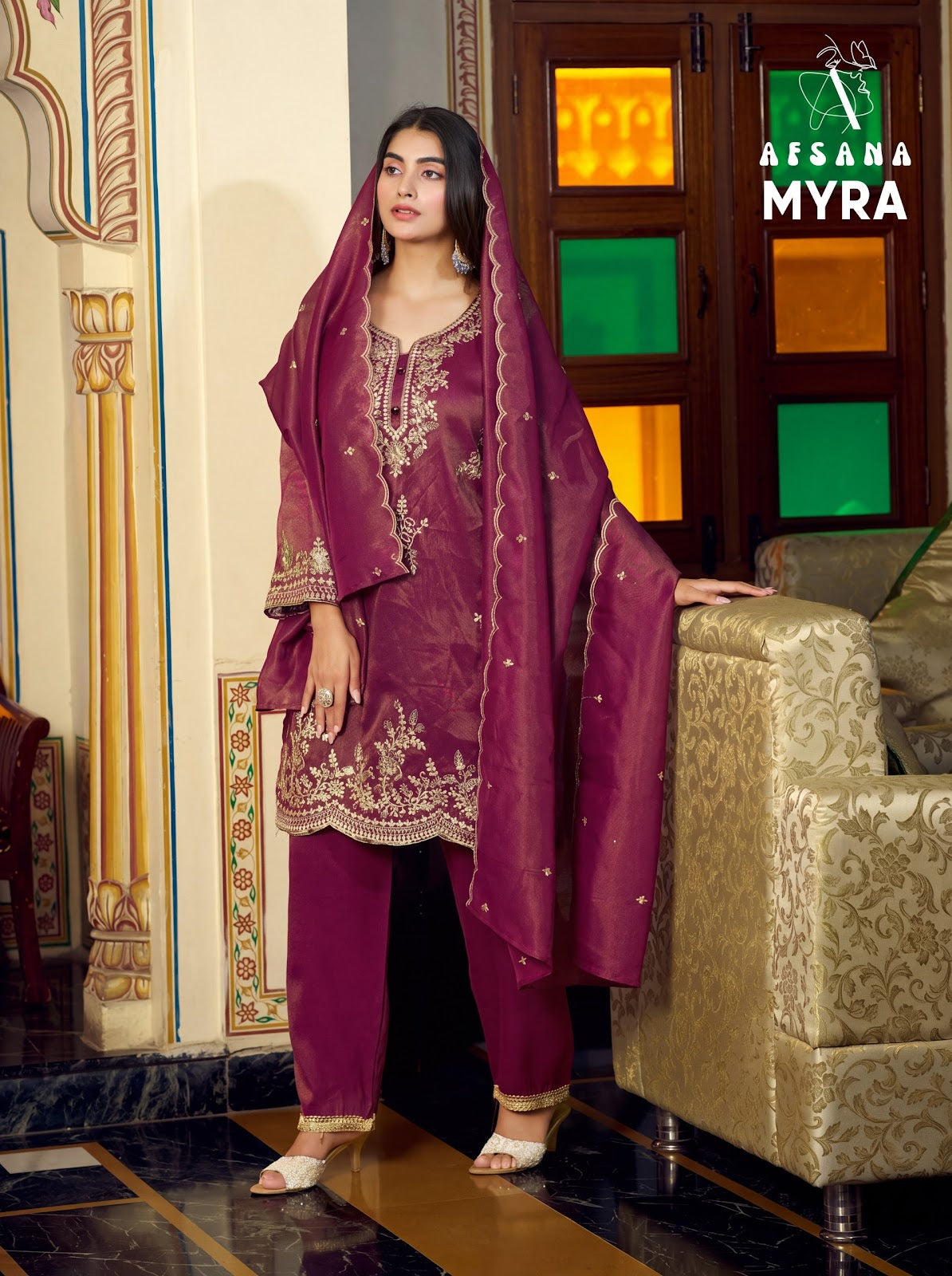 Myra Afsana Cosmos Pakistani Readymade Suits Wholesaler India