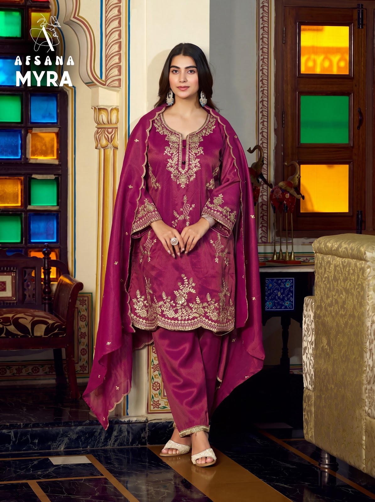 Myra Afsana Cosmos Pakistani Readymade Suits Wholesaler India