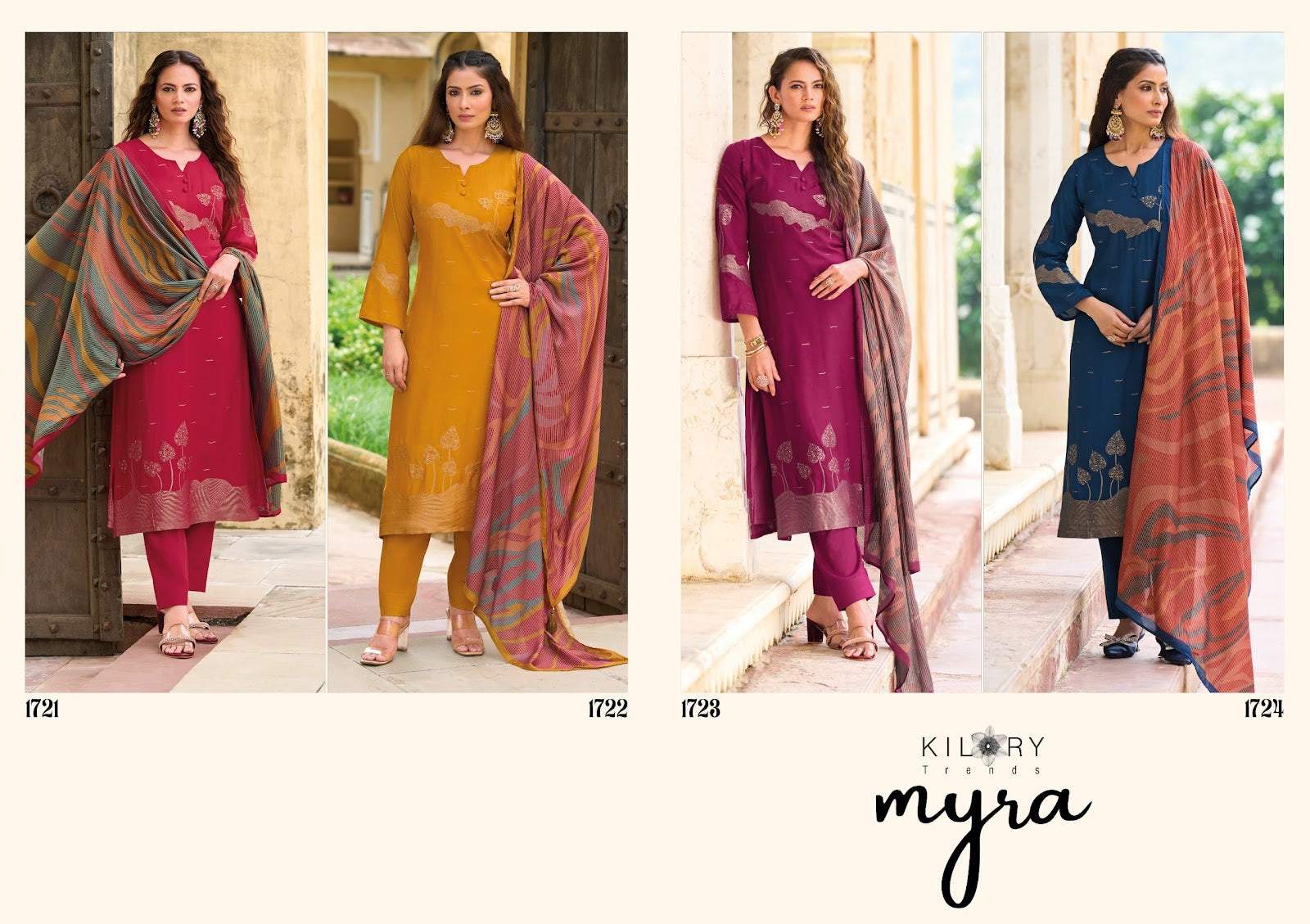 Myra Kilory Pure Muslin Pant Style Suits Manufacturer Gujarat