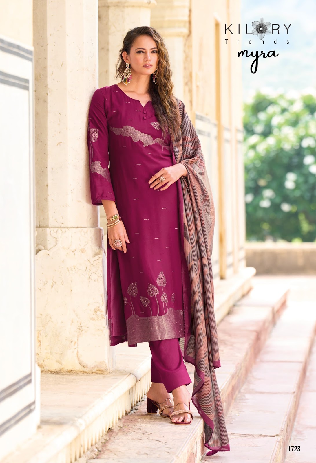 Myra Kilory Pure Muslin Pant Style Suits Manufacturer Gujarat