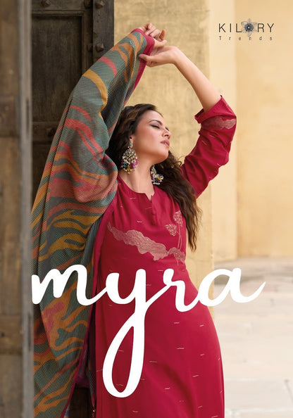 Myra Kilory Pure Muslin Pant Style Suits Manufacturer Gujarat