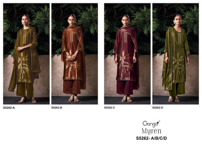 Myren S5262 Ganga Woven Silk Pant Style Suits Exporter Ahmedabad