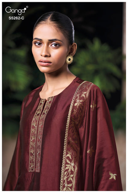 Myren S5262 Ganga Woven Silk Pant Style Suits Exporter Ahmedabad