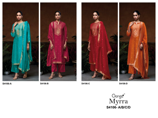 Myrra 4106 Ganga Plazzo Style Suits Wholesale Price