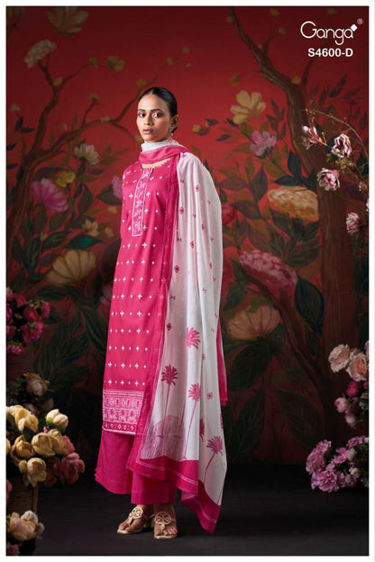 Mysael 4600 Ganga Cotton Plazzo Style Suits Supplier Ahmedabad