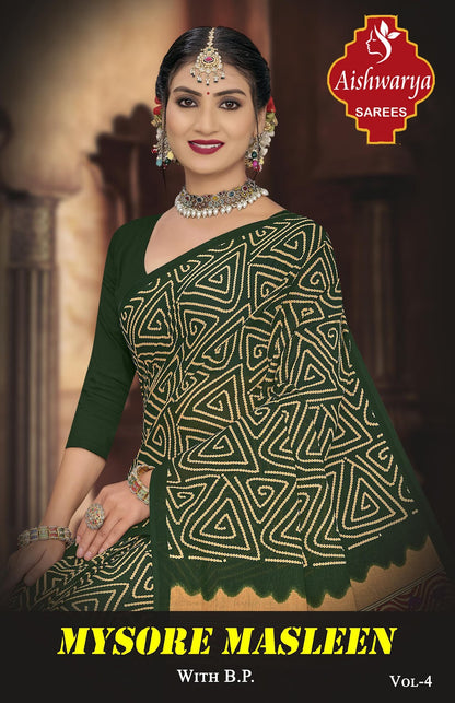 Mysore Masleen Vol 4 Aishwarya Cotton Sarees Supplier Ahmedabad