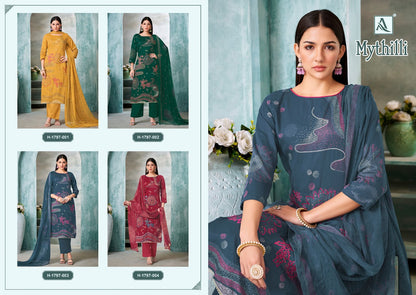 Mythilli Alok Zam Karachi Salwar Suits Wholesaler India