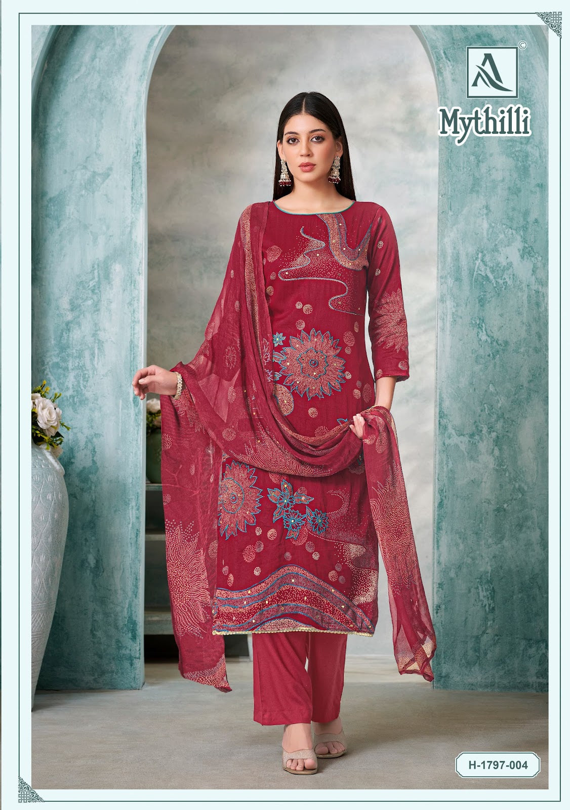 Mythilli Alok Zam Karachi Salwar Suits Wholesaler India