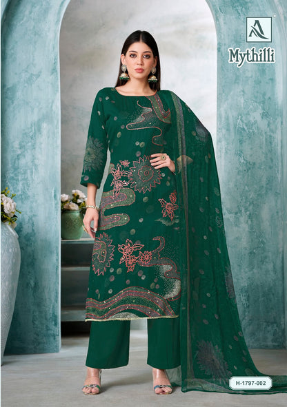 Mythilli Alok Zam Karachi Salwar Suits Wholesaler India