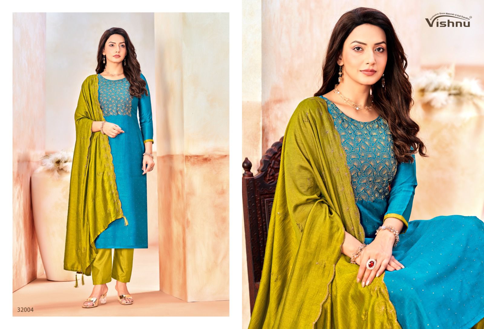 Naaira Vol 5 Vishnu Impex Vichitra Pant Style Suits Manufacturer Gujarat