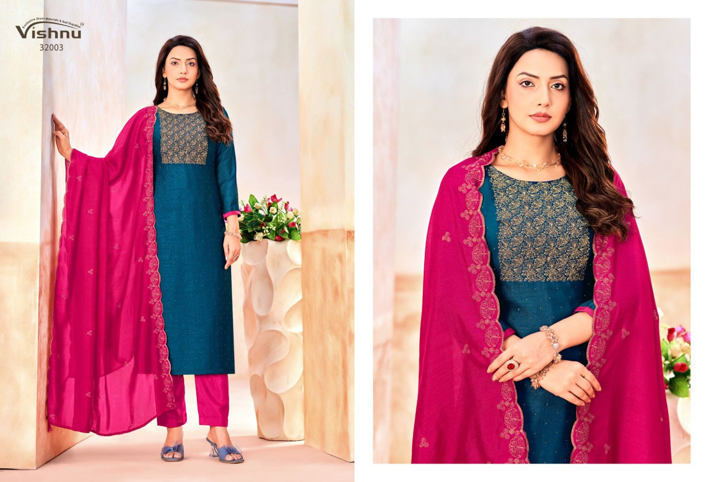 Naaira Vol 5 Vishnu Impex Vichitra Pant Style Suits Manufacturer Gujarat