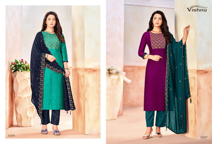 Naaira Vol 5 Vishnu Impex Vichitra Pant Style Suits Manufacturer Gujarat