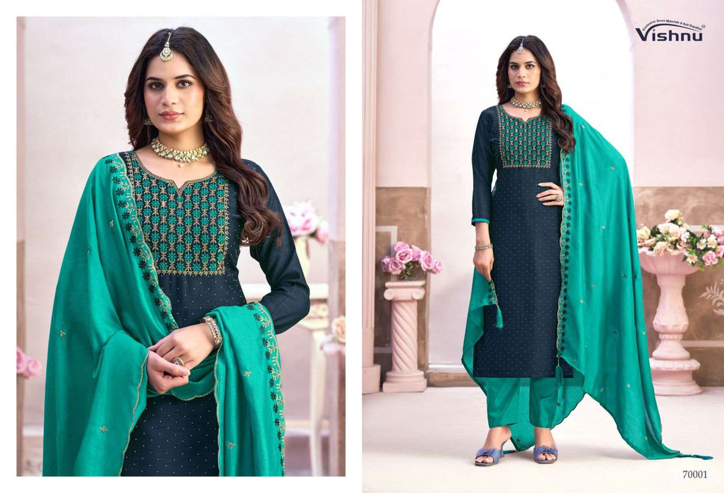 Naaira Vol 6 Vishnu Impex Vichitra Pant Style Suits Manufacturer