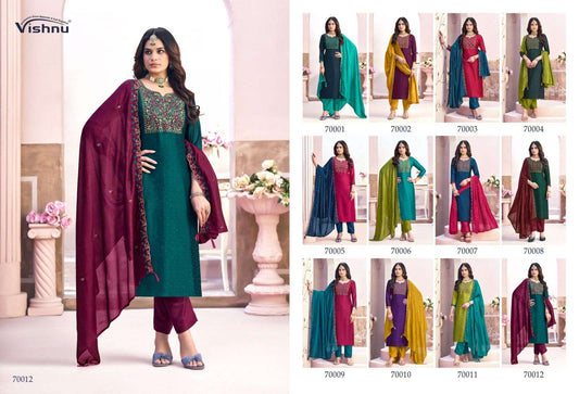 Naaira Vol 6 Vishnu Impex Vichitra Pant Style Suits Manufacturer
