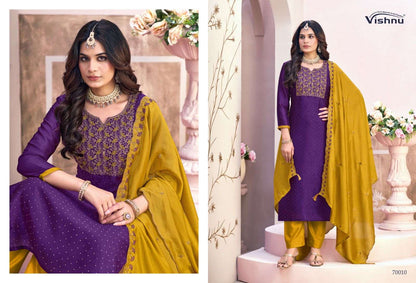 Naaira Vol 6 Vishnu Impex Vichitra Pant Style Suits Manufacturer