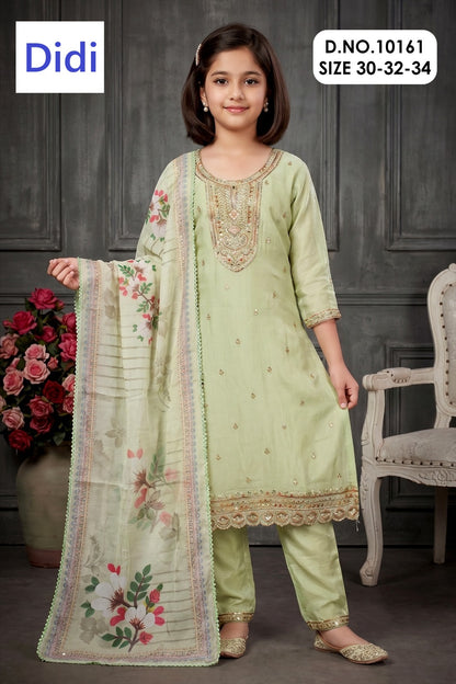 Naamya 1 Dn 10161 Didi Silk Girls Readymade Pant Suits Wholesaler Gujarat