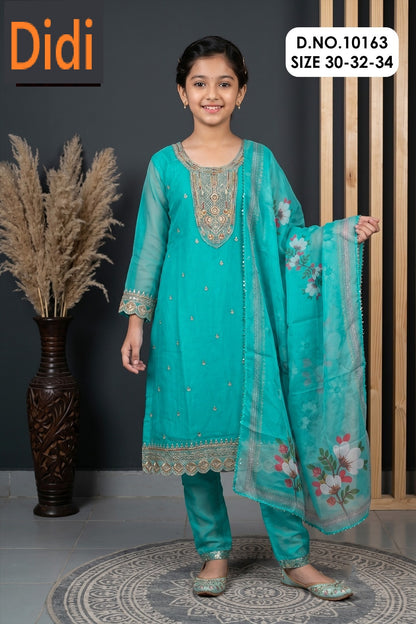 Naamya 2 Dn 10163 Didi Silk Girls Readymade Pant Suits Exporter Gujarat