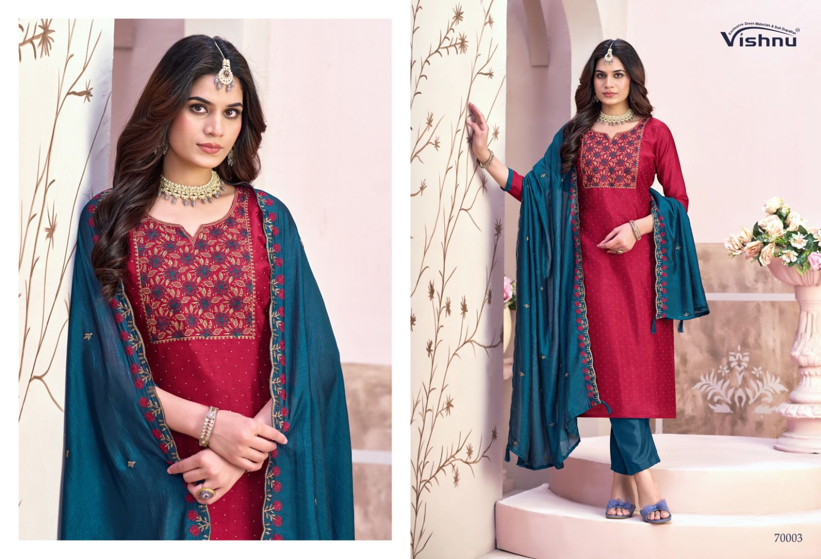 Naaria Vol 6 Vishnu Impex Vichitra Pant Style Suits Supplier Ahmedabad